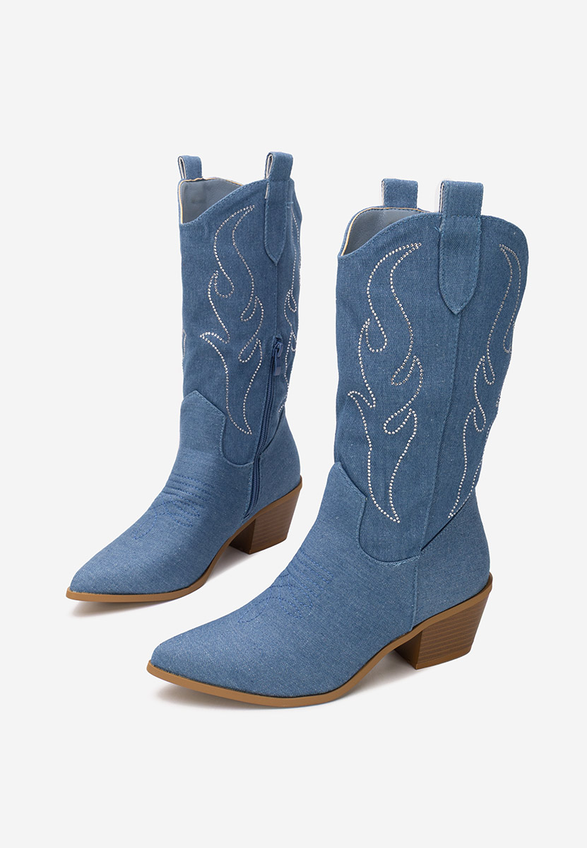 Cizme cowboy damă Gevina denim