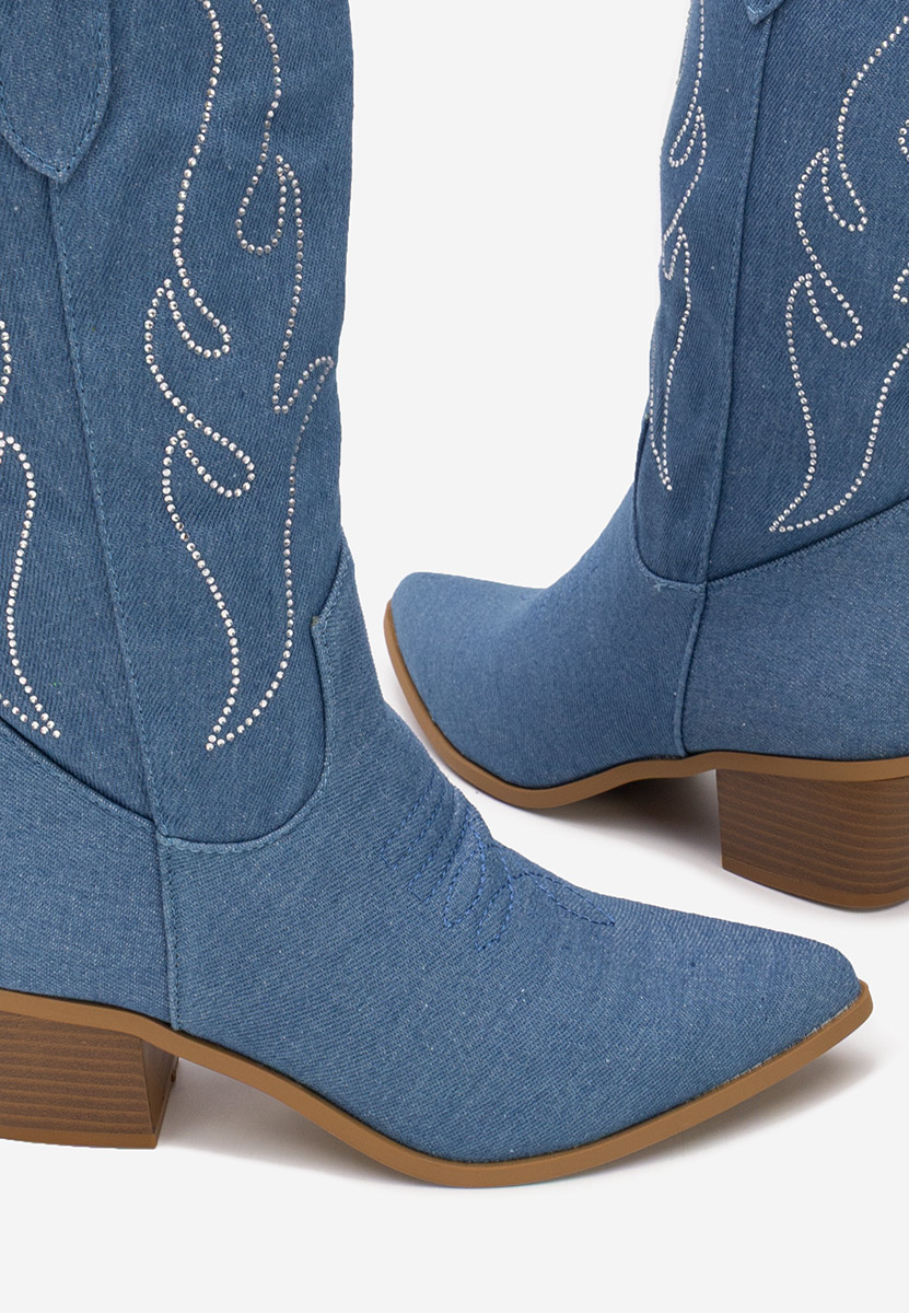 Cizme cowboy damă Gevina denim
