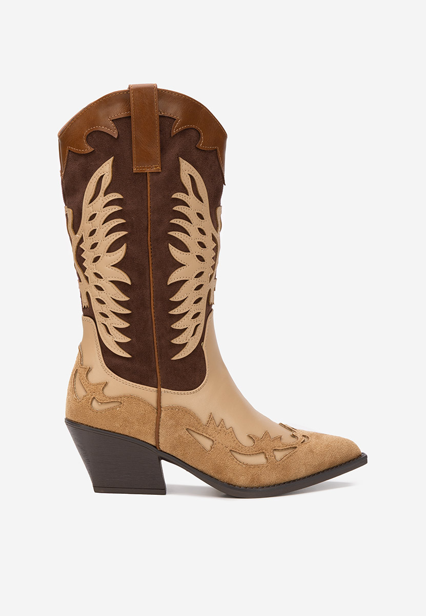 Cizme cowboy damă Jasnira maro