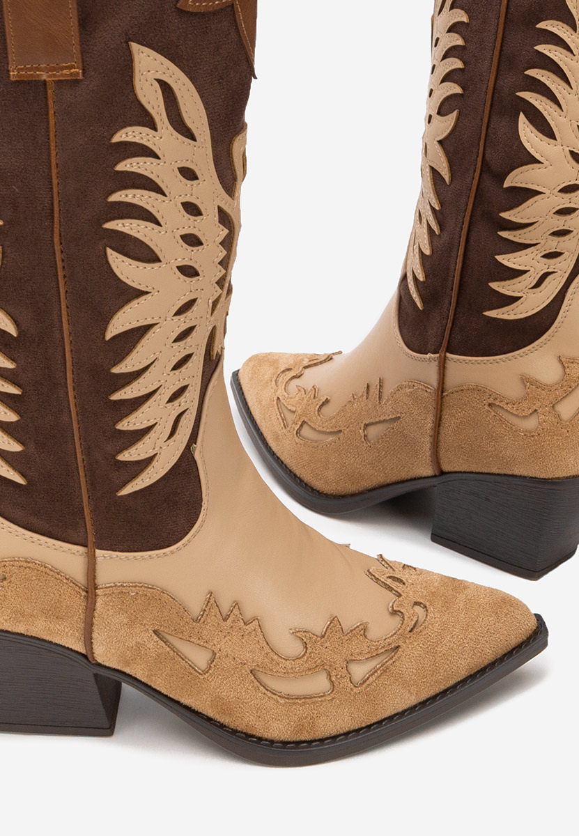 Cizme cowboy damă Jasnira maro