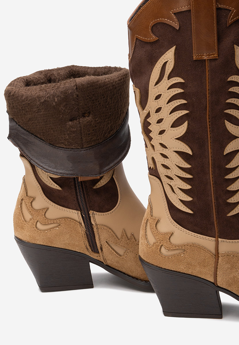 Cizme cowboy damă Jasnira maro