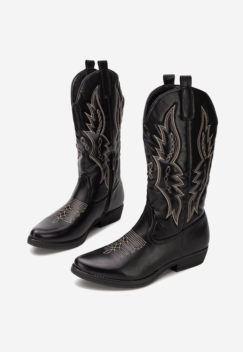 Cizme cowboy damă Brisia negre