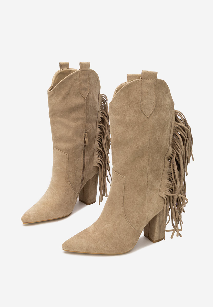 Cizme cowboy dama Aurina kaki