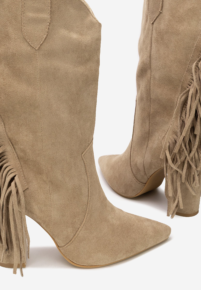 Cizme cowboy dama Aurina kaki