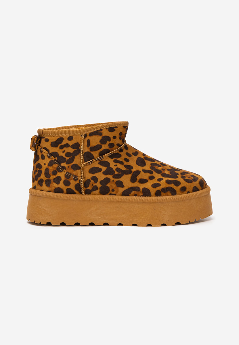 Cizme tip ugg Delvira animal print