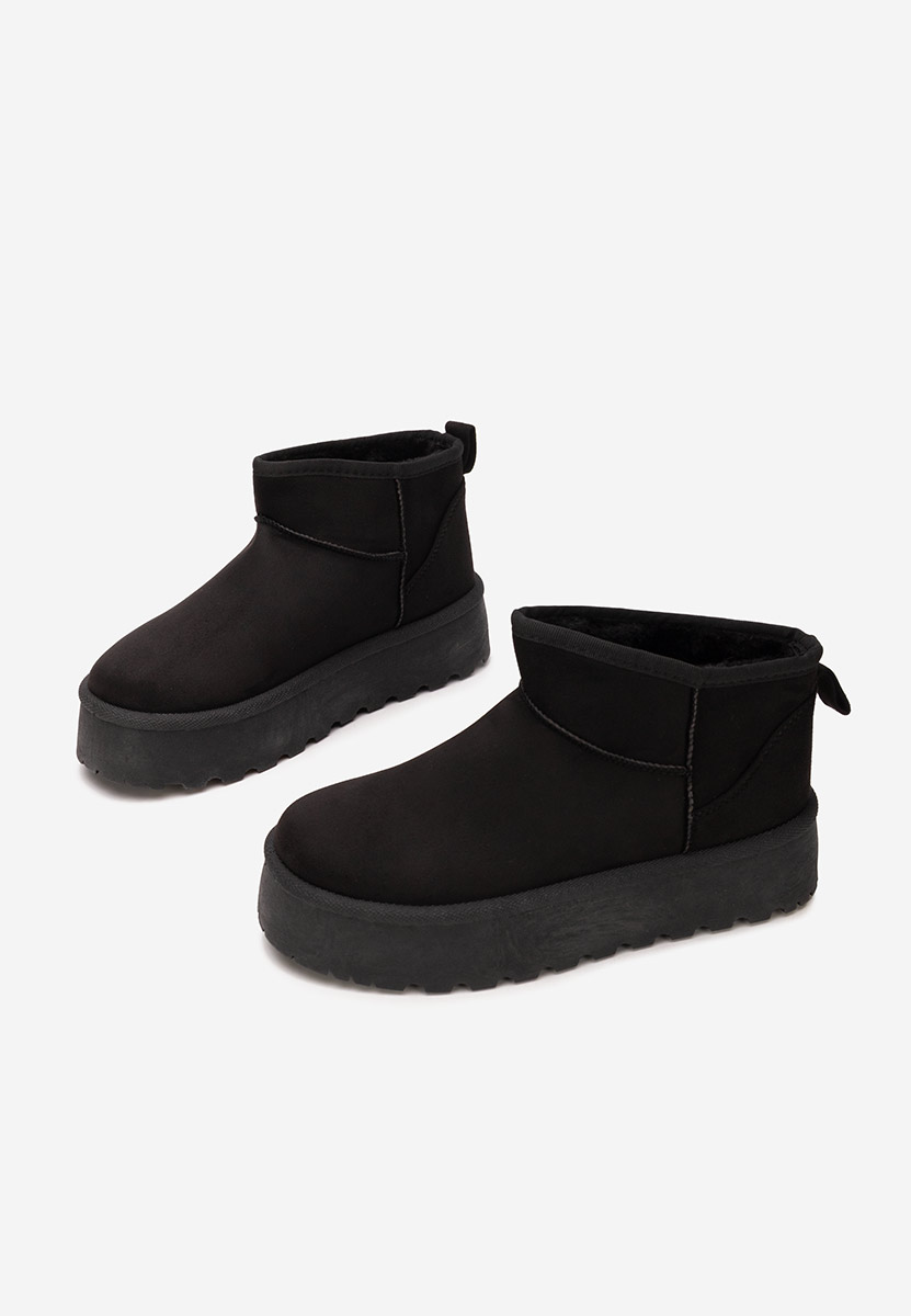 Cizme tip ugg Delvira negre