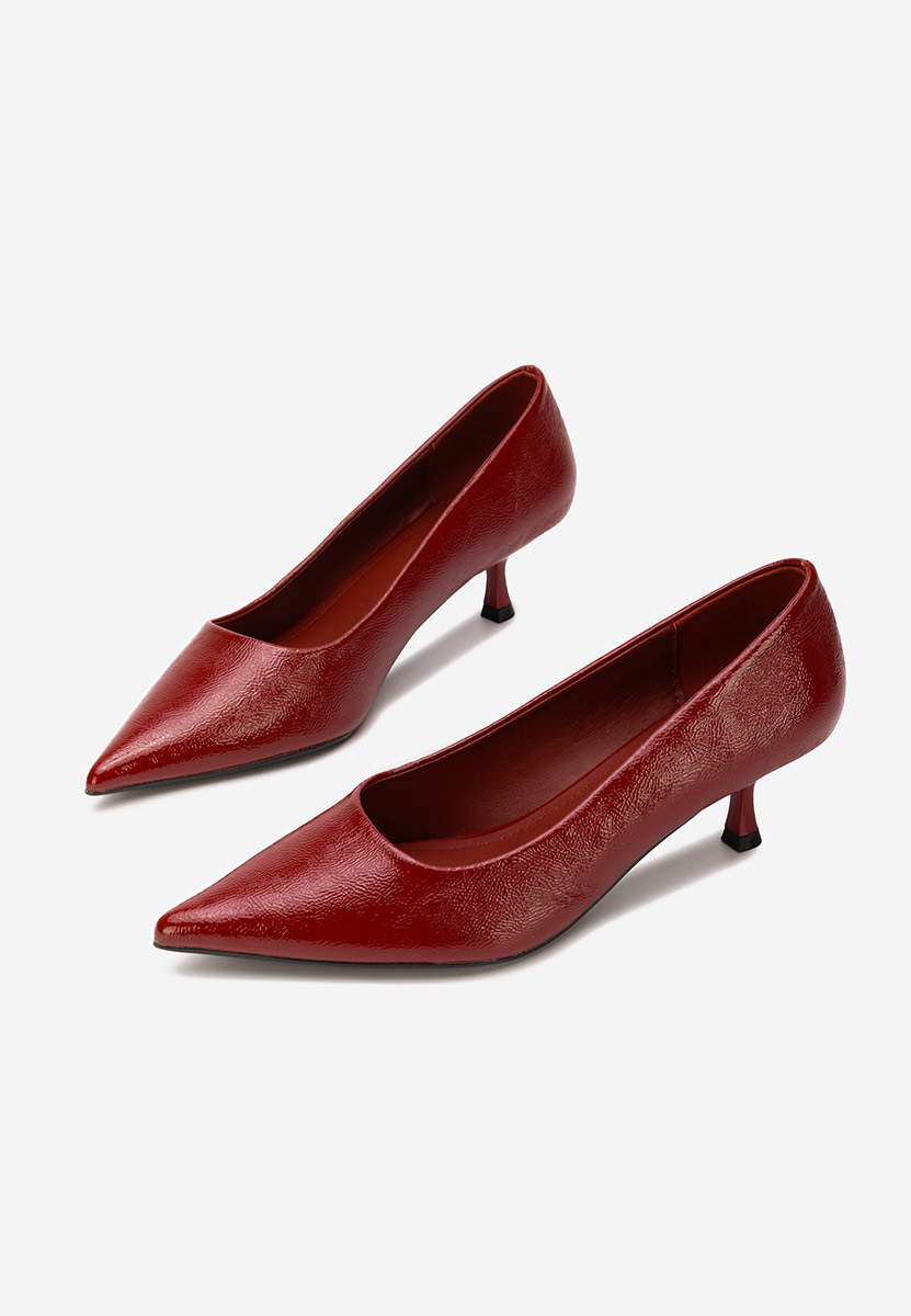 Pantofi cu toc mic Dianela grena