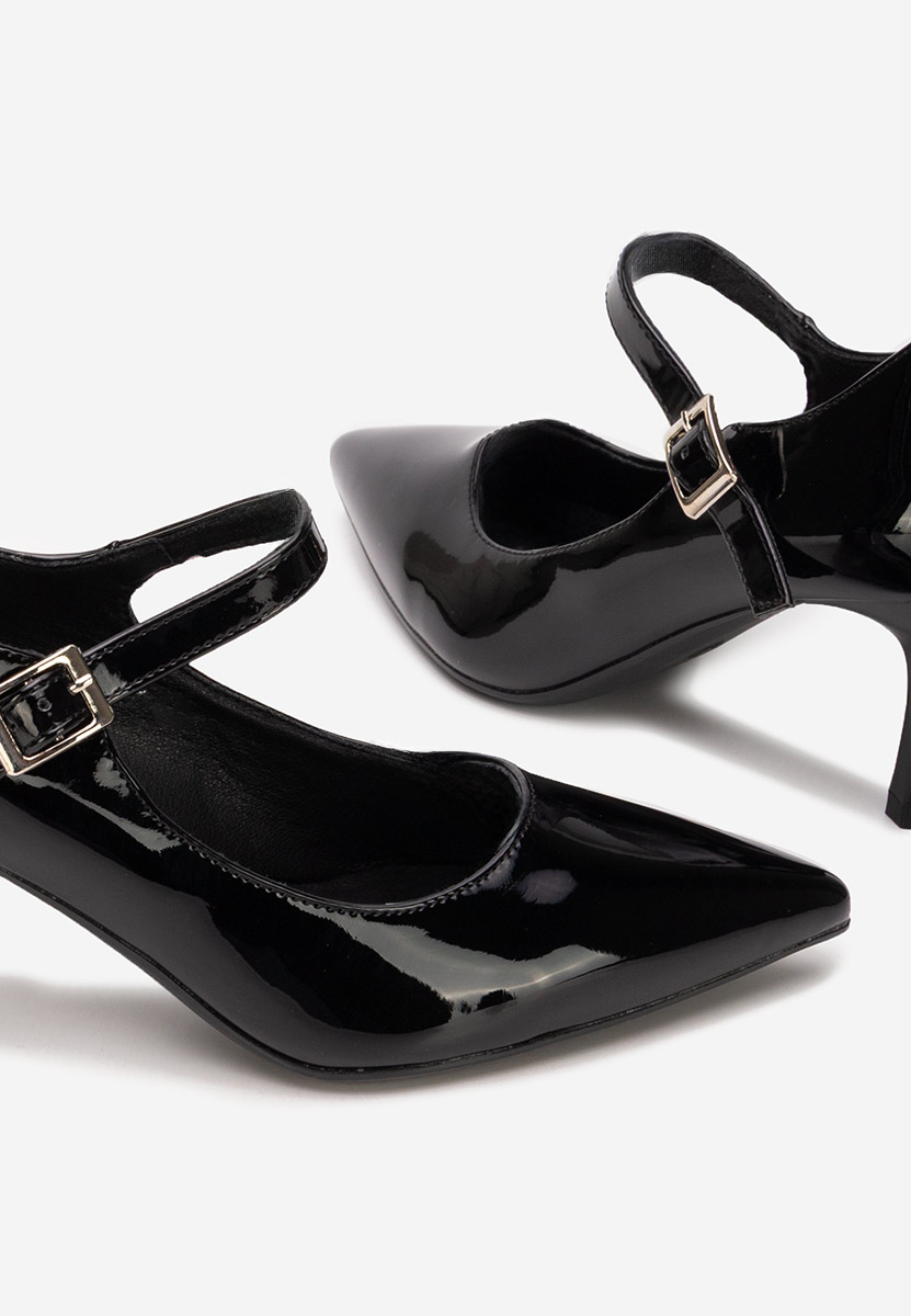 Pantofi cu toc subtire Rosilla negri