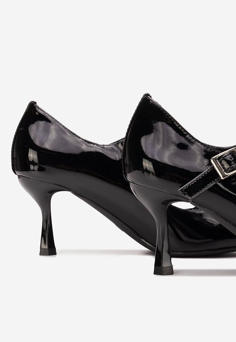 Pantofi cu toc subtire Rosilla negri