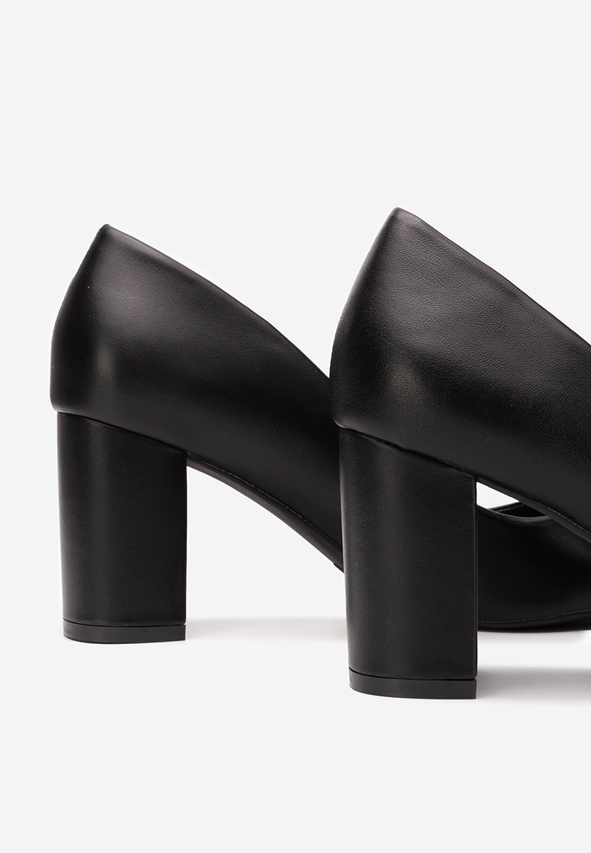 Pantofi cu toc gros Jamelia negri