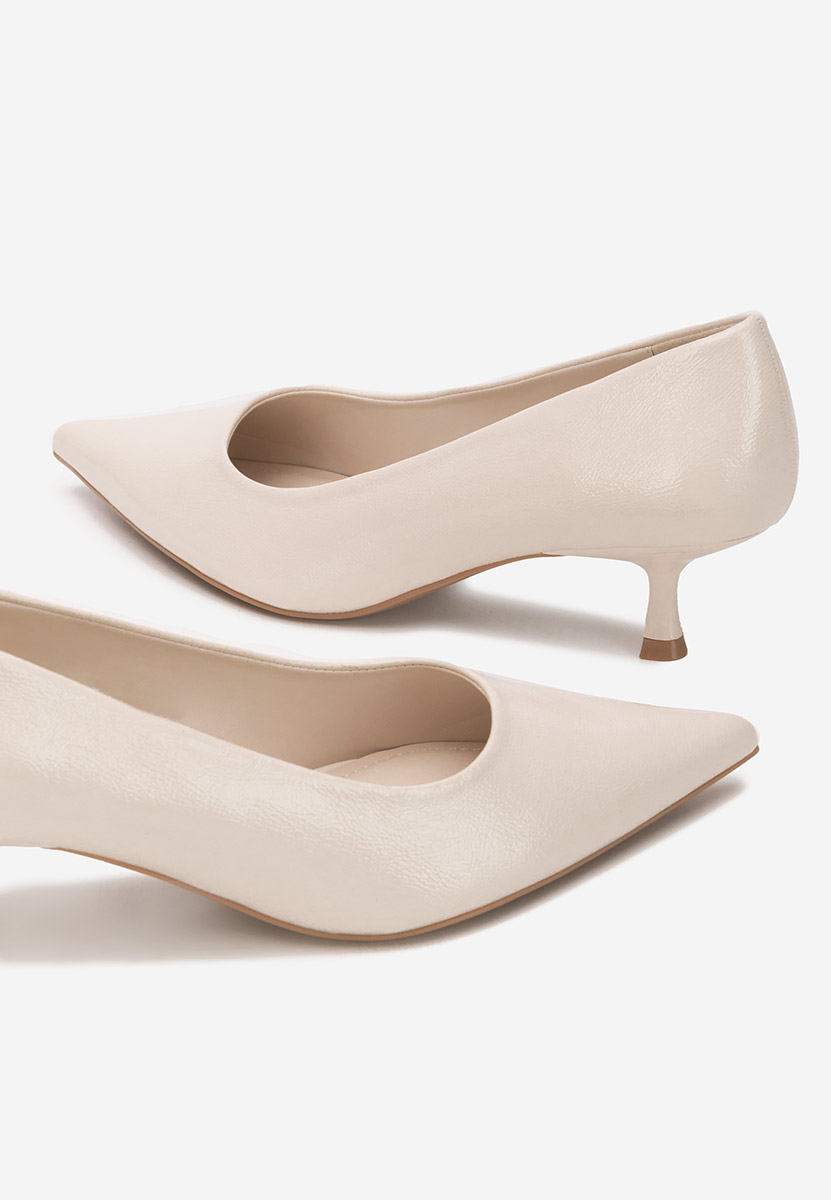 Pantofi cu toc mic Dianela bej