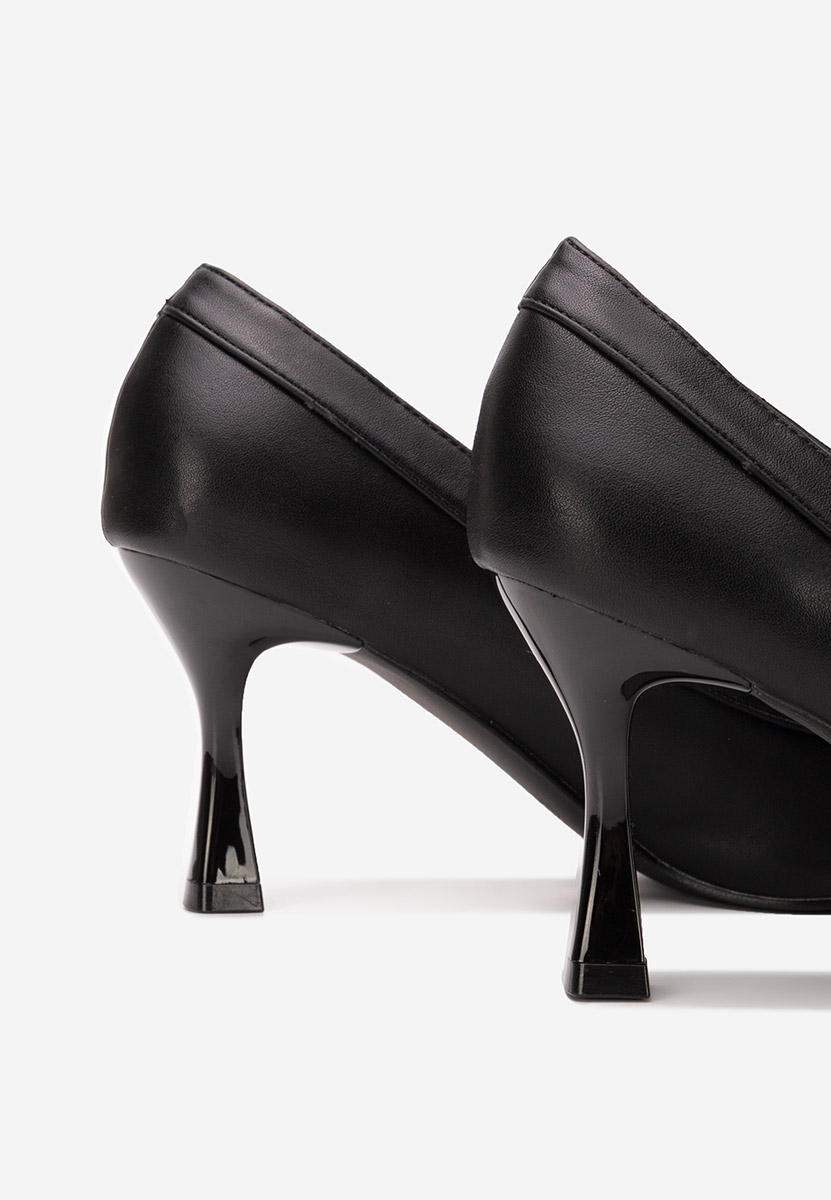 Pantofi cu toc subtire Jasoria V2 negri