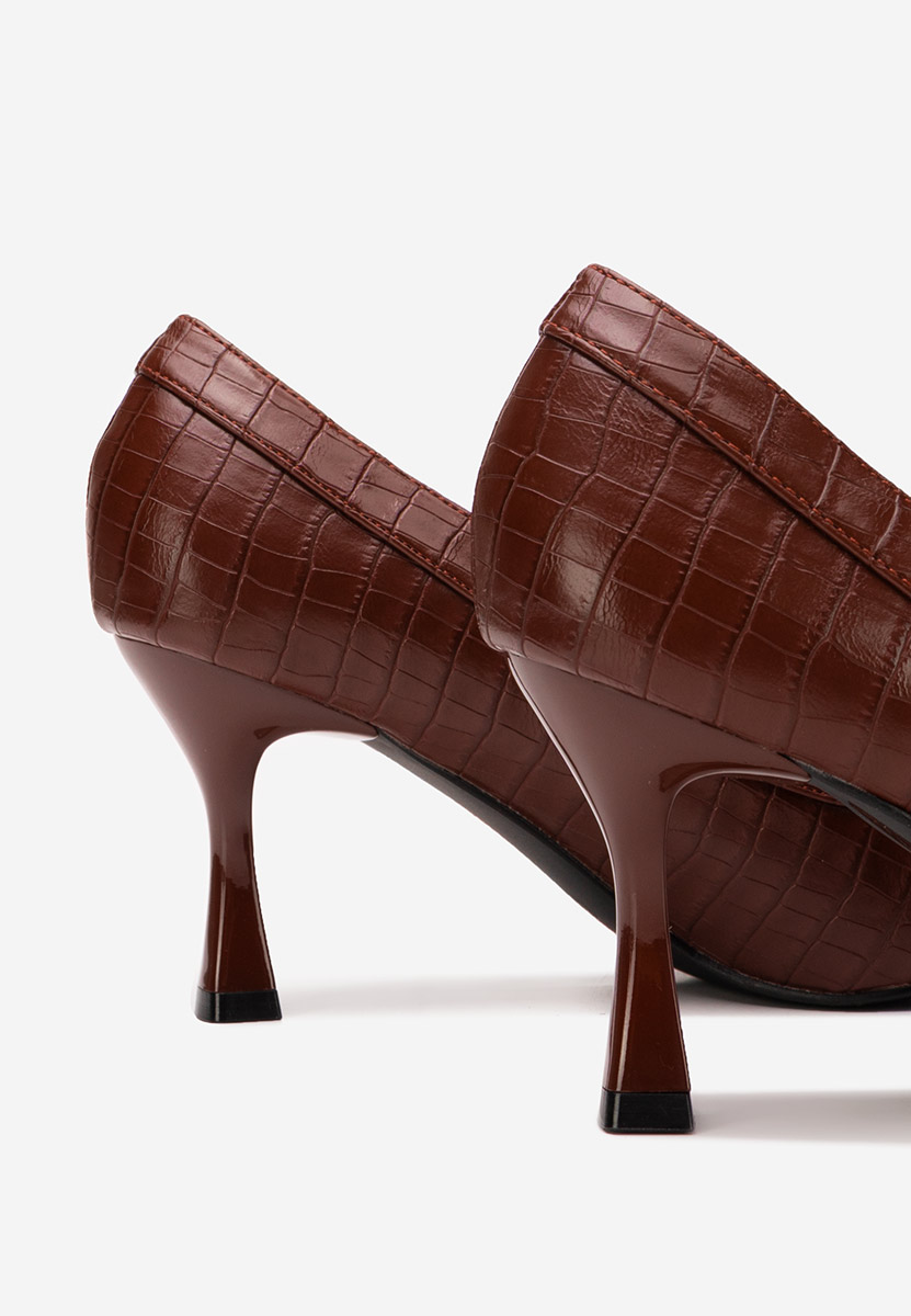 Pantofi cu toc subtire Jasoria grena