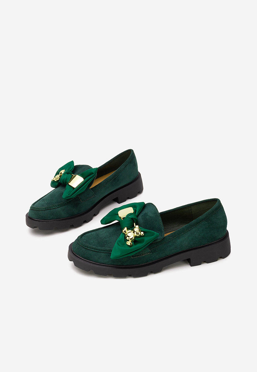 Mocasini cu talpa groasa Desana verzi