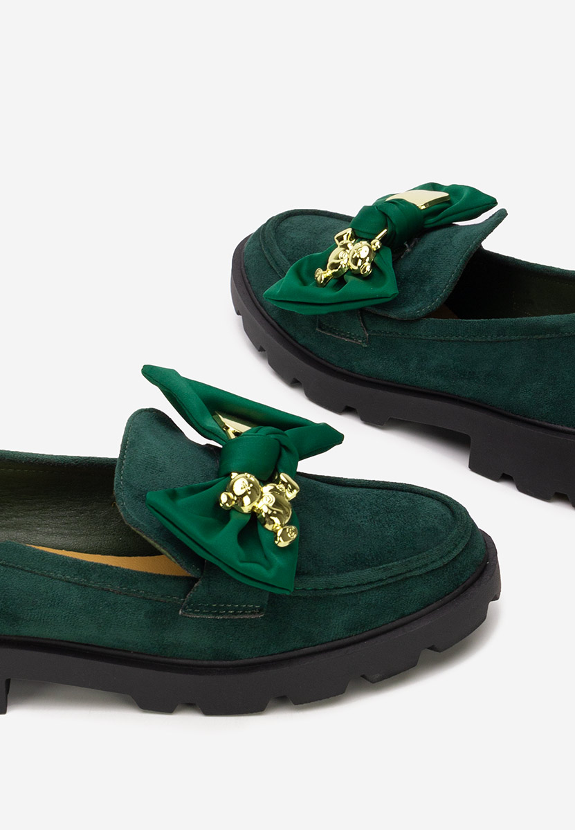 Mocasini cu talpa groasa Desana verzi