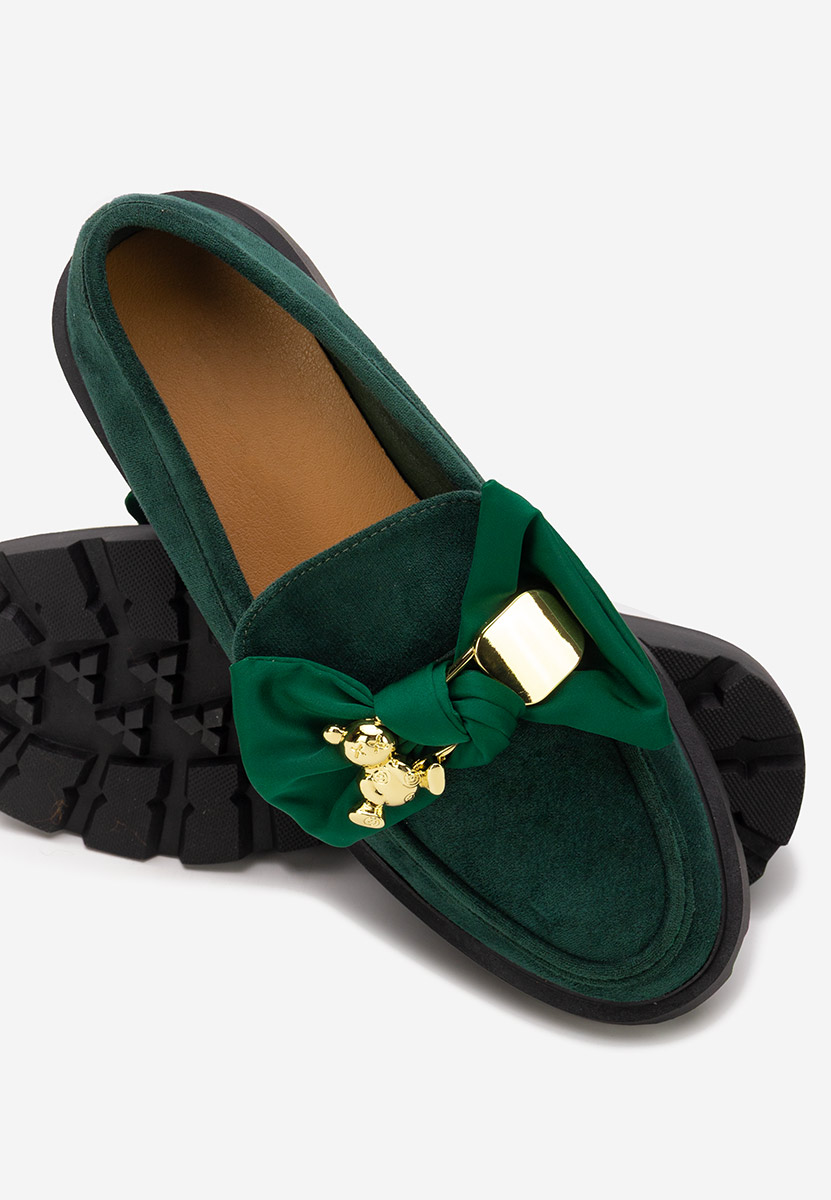 Mocasini cu talpa groasa Desana verzi