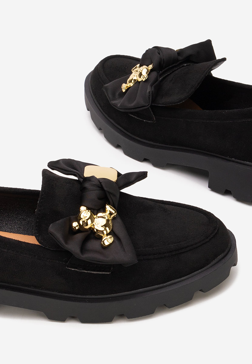 Mocasini cu talpa groasa Desana negri