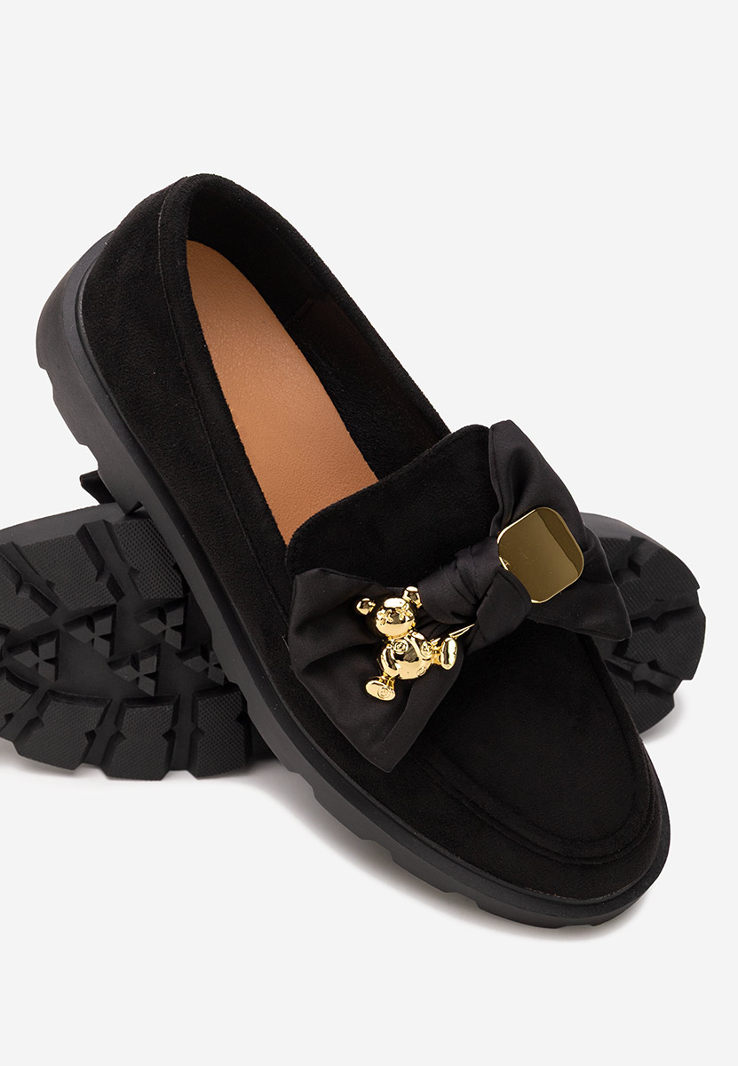 Mocasini cu talpa groasa Desana negri