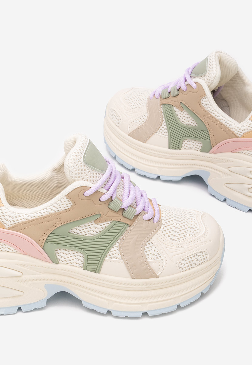 Sneakers cu platforma Alfredia multicolori