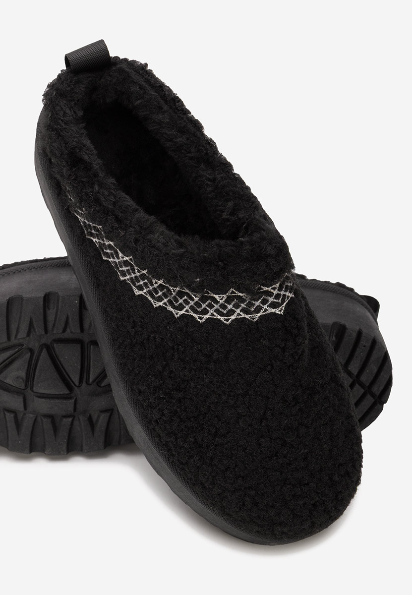 Papuci cu platformă Aronna negri