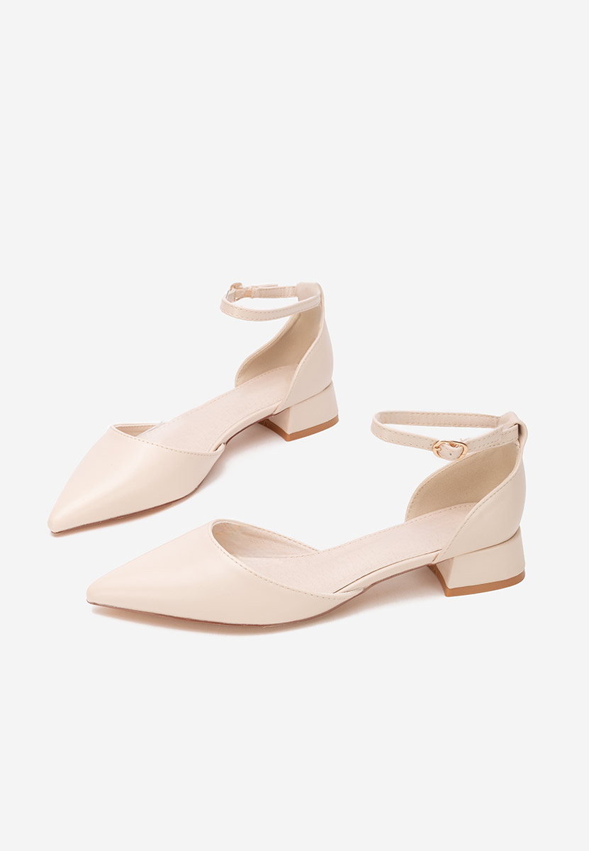 Pantofi cu toc gros Rubenia V2 bej