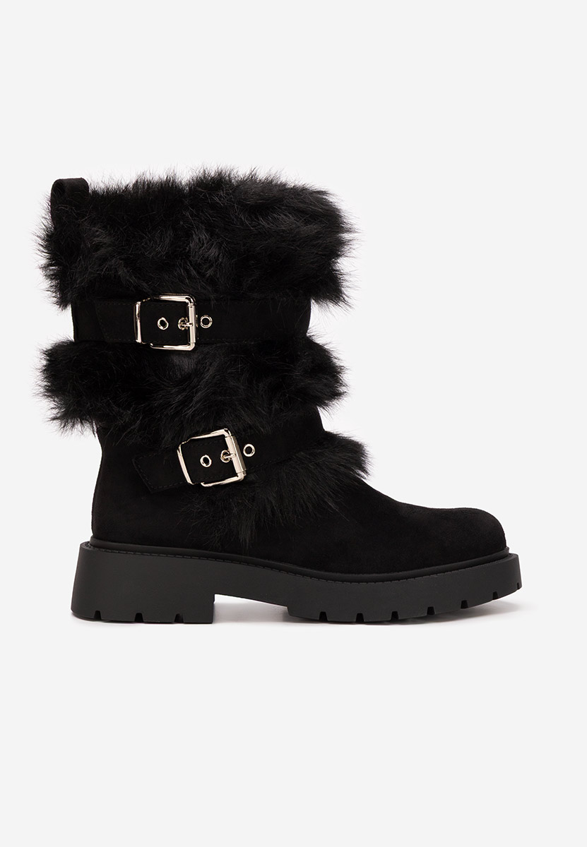 Cizme imblanite dama Nelisia negre