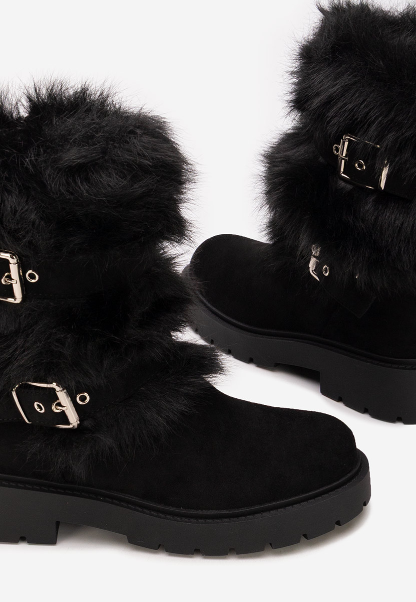 Cizme imblanite dama Nelisia negre