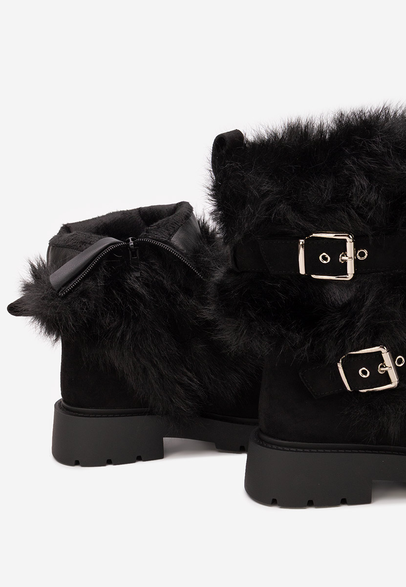 Cizme imblanite dama Nelisia negre