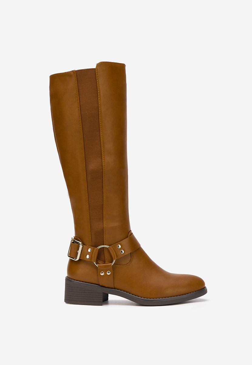 Cizme cu toc mic Mellissa camel