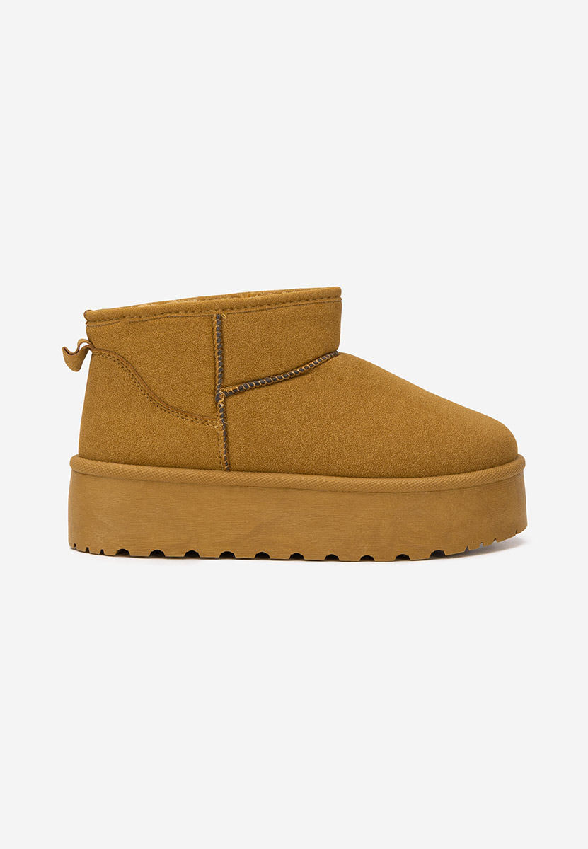 Cizme tip ugg Sereena camel