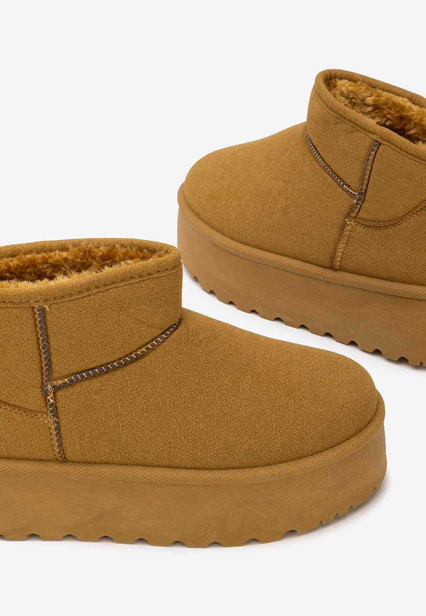 Cizme tip ugg Sereena camel