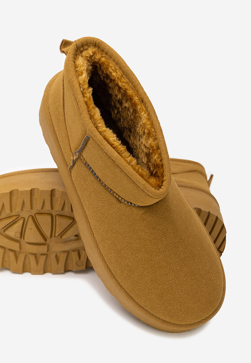 Cizme tip ugg Sereena camel