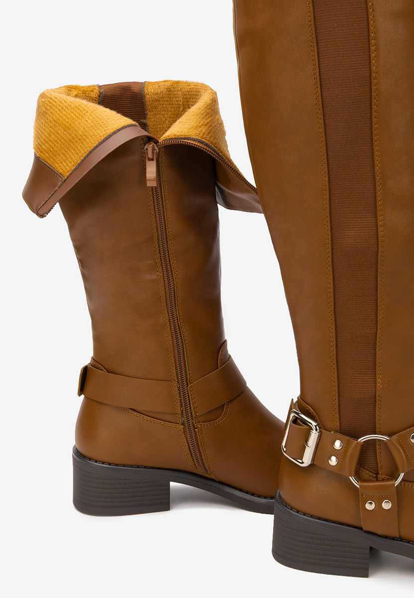 Cizme cu toc mic Mellissa camel