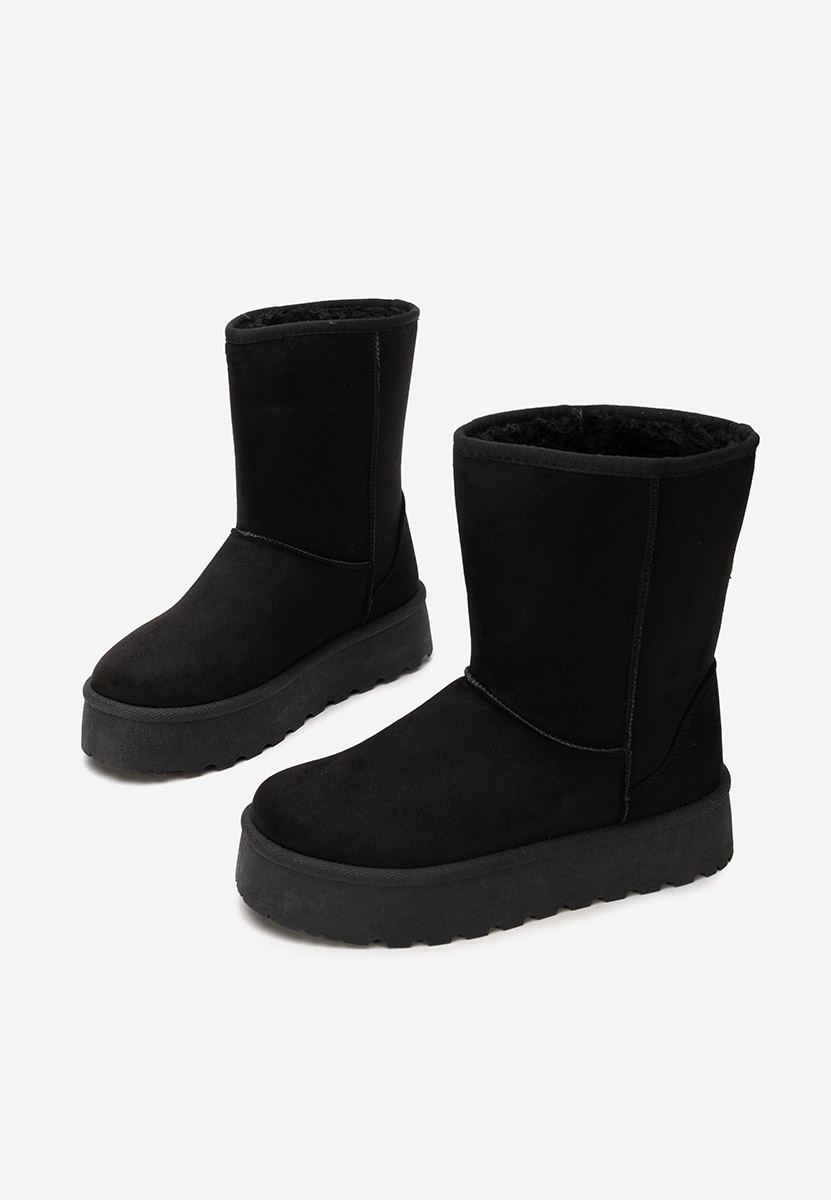 Cizme tip ugg cu platformă Luisana negre