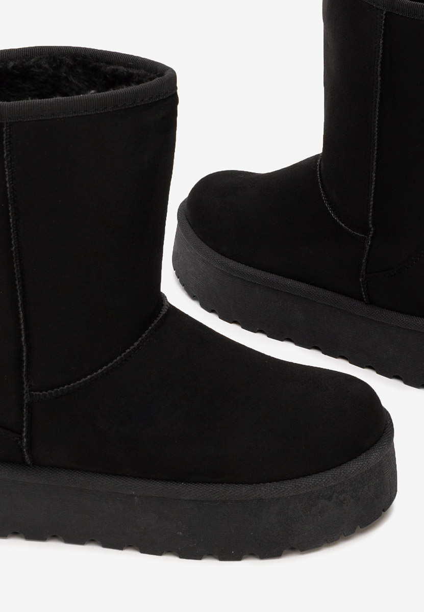 Cizme tip ugg cu platformă Luisana negre