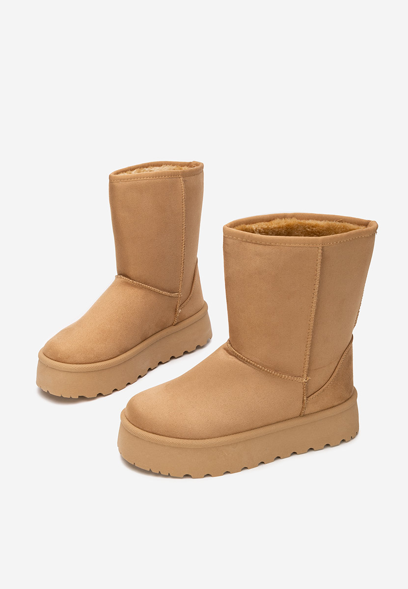 Cizme tip ugg cu platformă Luisana camel
