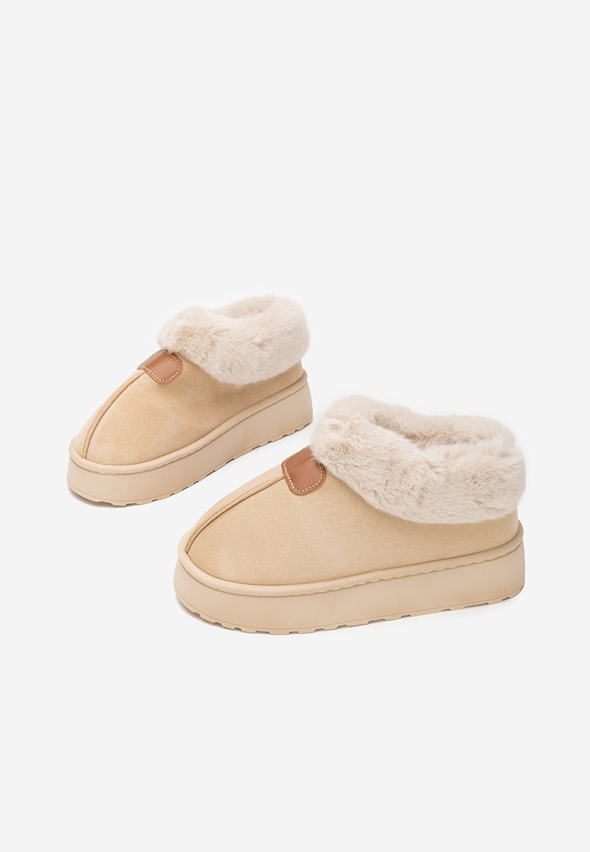 Ghete cu platformă Elarva bej