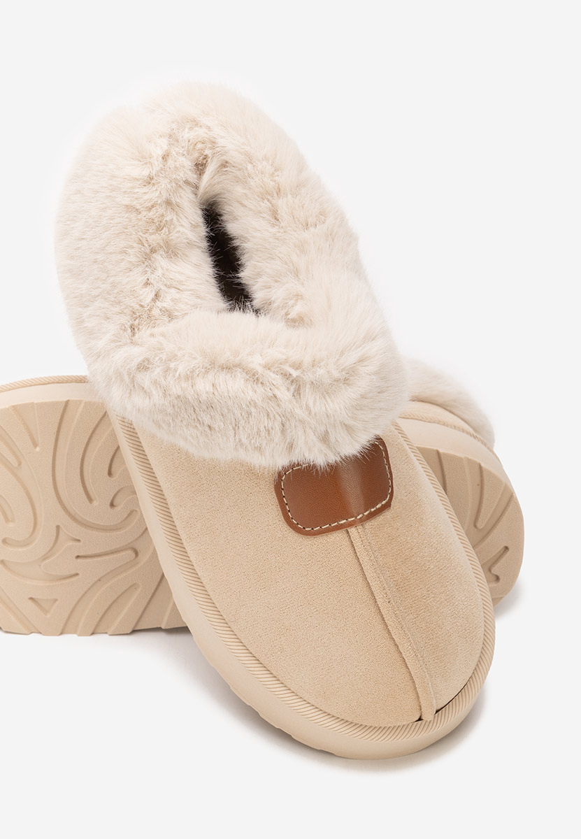 Ghete cu platformă Elarva bej