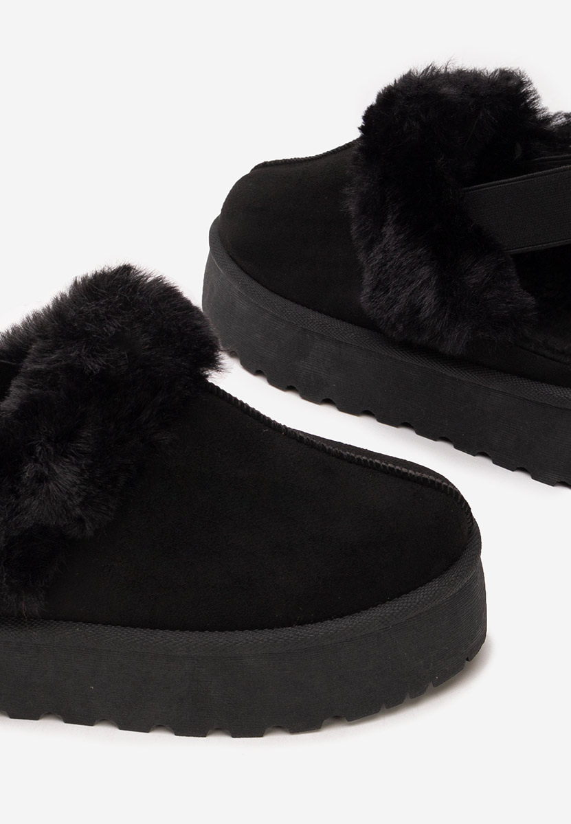 Papuci cu platformă Edden negri