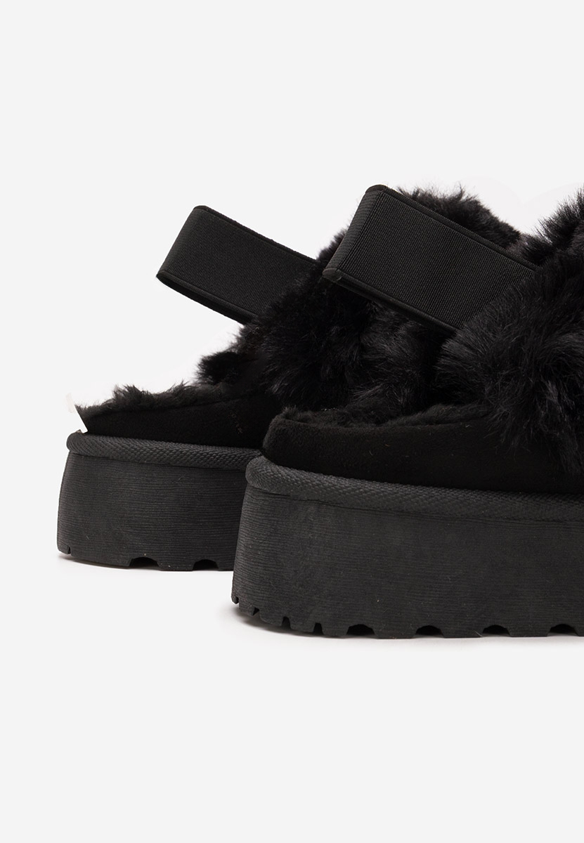 Papuci cu platformă Edden negri