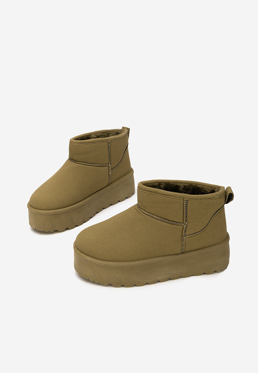 Cizme tip ugg Sereena verzi