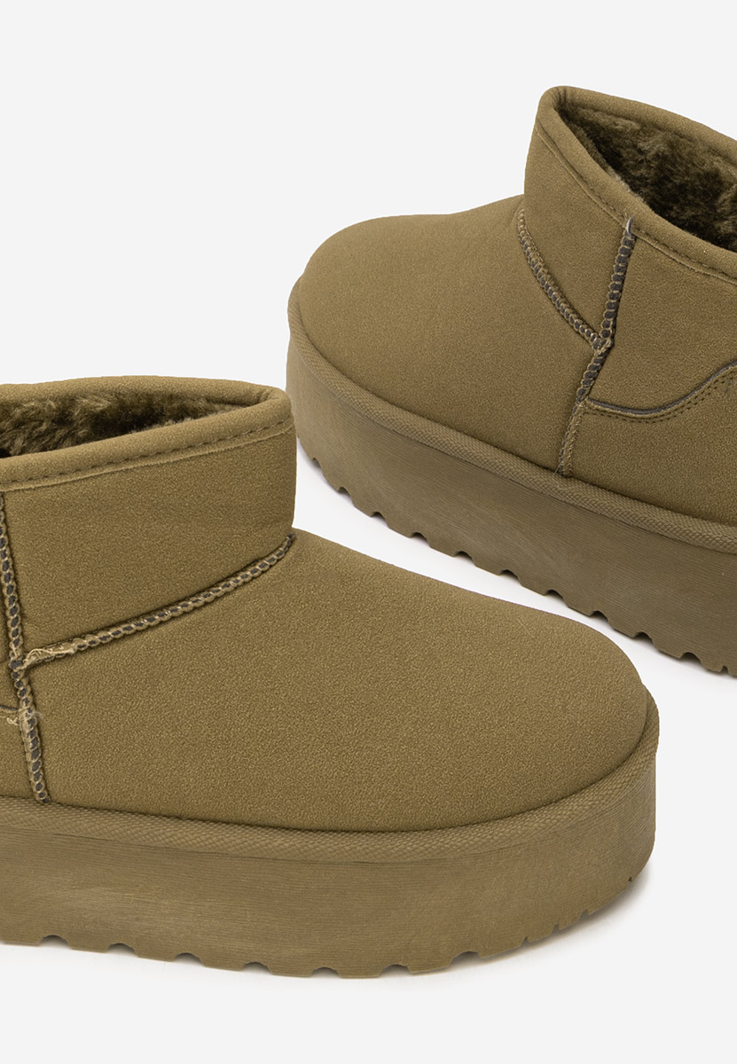 Cizme tip ugg Sereena verzi