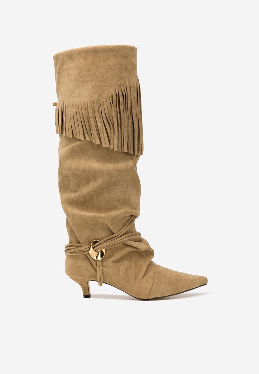 Cizme inalte dama Marcela kaki