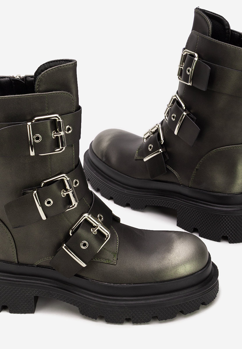 Cizme scurte dama Mioala gri