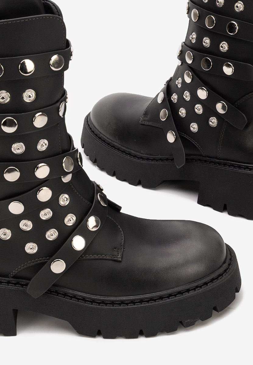 Ghete inalte dama Lottie gri