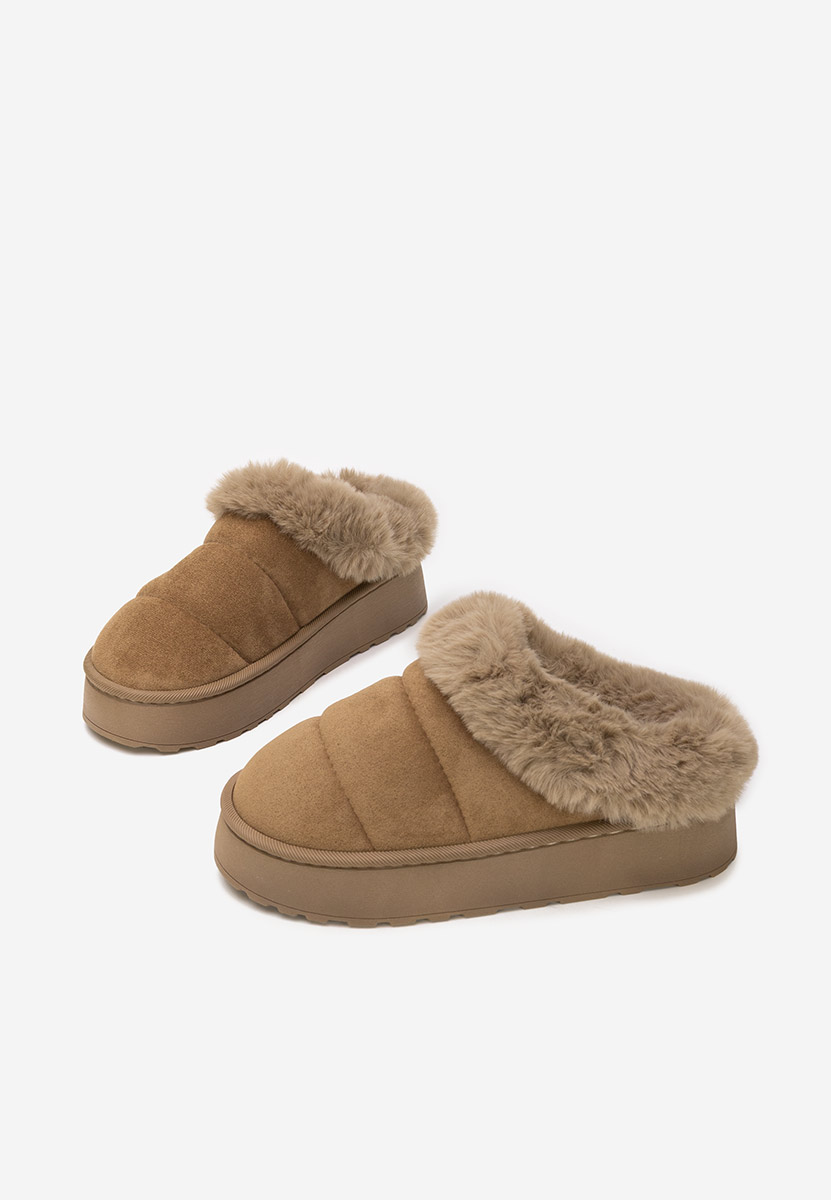 Saboti dama cu platforma Lucelia maro