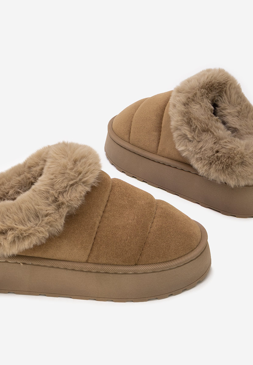 Saboti dama cu platforma Lucelia maro