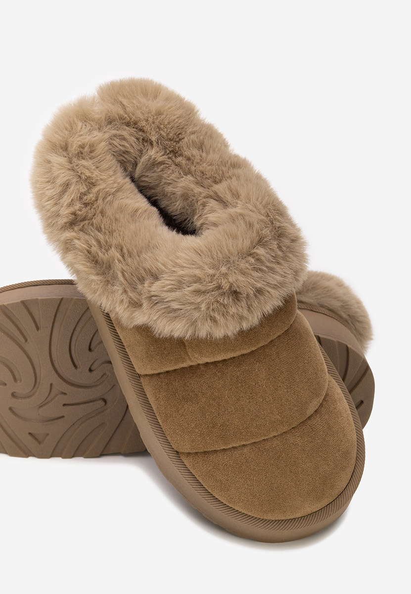 Saboti dama cu platforma Lucelia maro