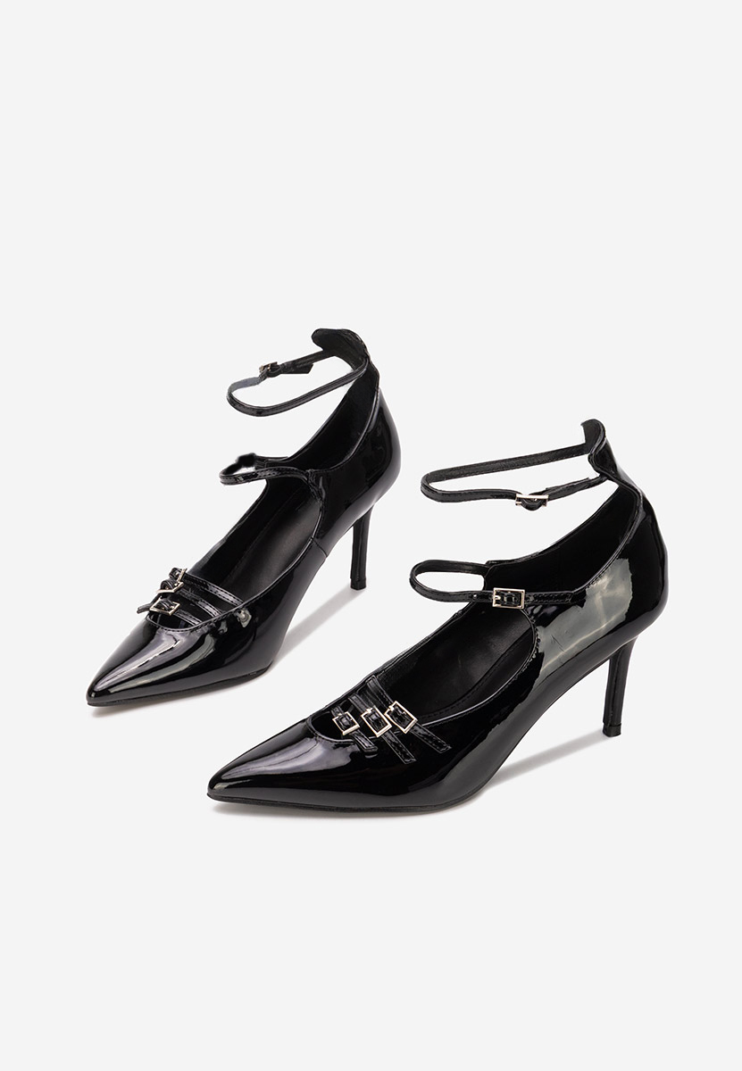 Pantofi cu toc stiletto Monalisa negri