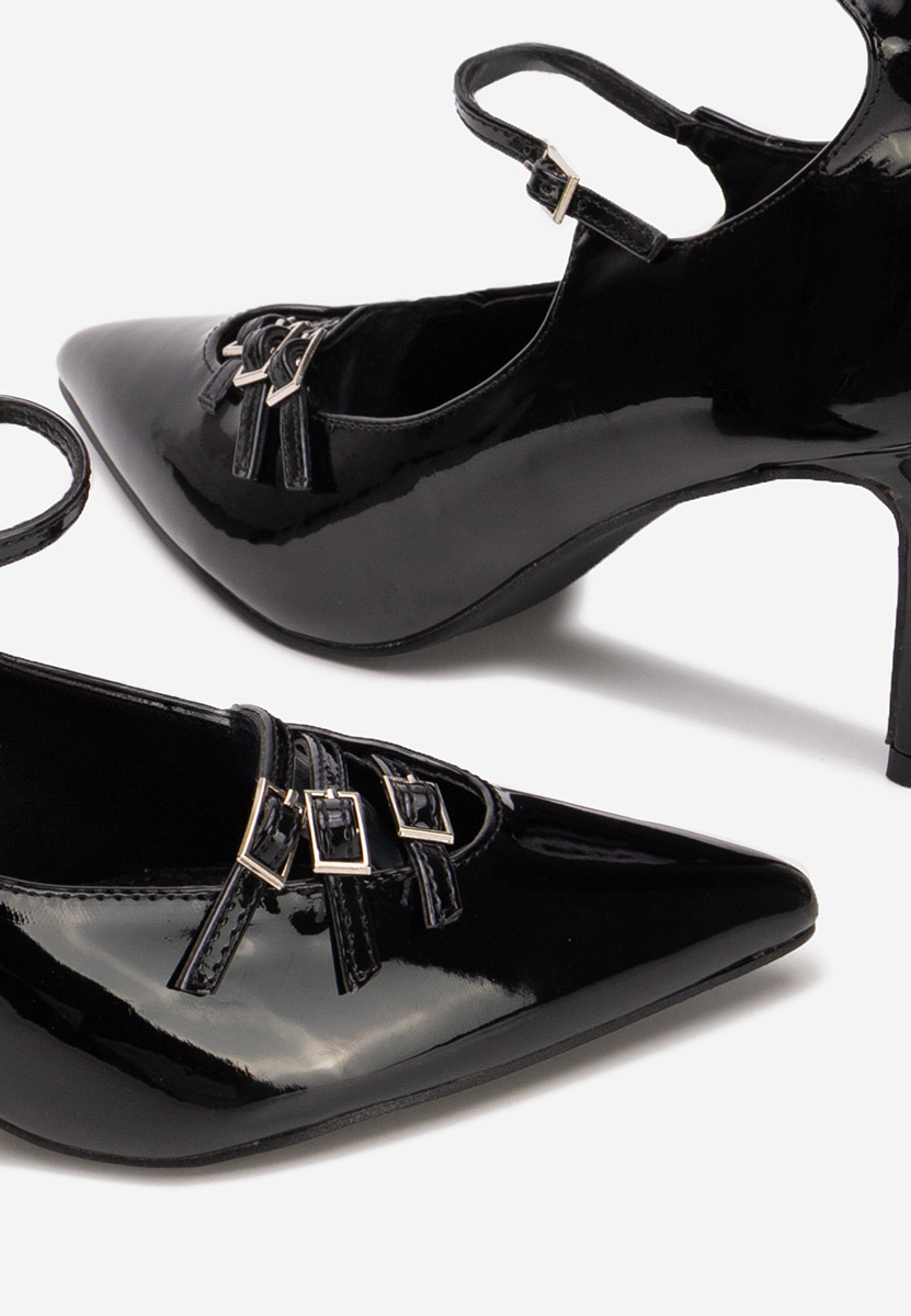 Pantofi cu toc stiletto Monalisa negri